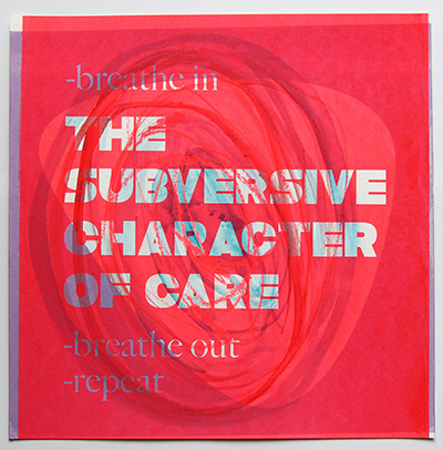 Deborah Ligorio, The Subversive Character of Care 001, 2016, mixed media, 33x33cm